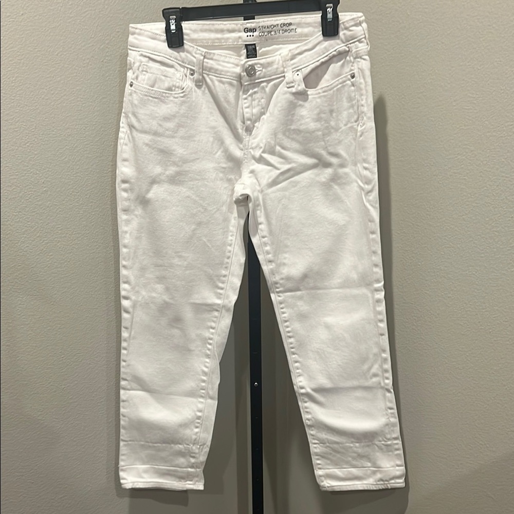 GAP white Straight Crop Jeans